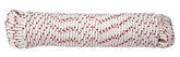 BARON 52012 Rope, 5/16 in Dia, 50 ft L, 180 lb Working Load, Polyester, Red/White